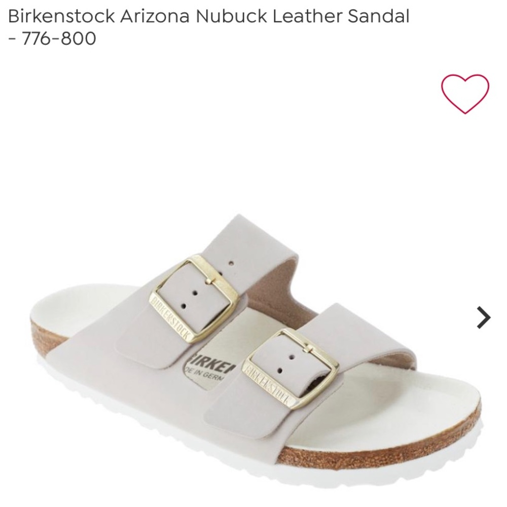Birkenstock Arizona Nubuck Leather in Marshmallow